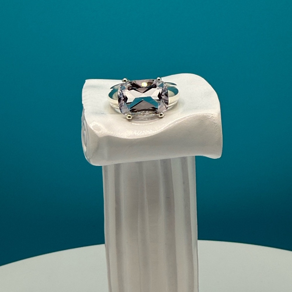 Silver Solitaire Ring - image 2